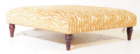 LARGE CONTEMPORARY ZEBRA UPHOLSTERED POUFFE FOOTSTOOL