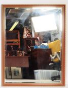 LARGE 20TH CENTURY REPRO GILT COMPOSITE FRAMED WALL MIRROR
