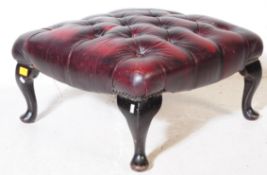 SMALL EARLY 20TH CENTURY CHESTERFIELD BUTTON BACK FOOTSTOOL