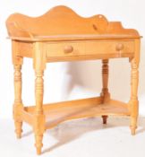 VICTORIAN 19TH CENTURY COUNTRY PINE WASH STAND TABLE