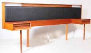 AUSTINSUITE - TEAK & BLACK VINYL MID CENTURY HEADBOARD