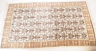 VINTAGE STYLISED FIGURATIVE WOOL FLOOR CARPET RUG