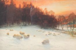 LARGE FRAMED COLOUR PRINT BY JOSEPH FARQUHARSON