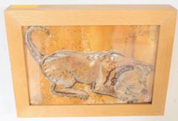 MARIE ANDREWS - THREE FRAMED EMBROIDERED PANELS