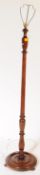 VINTAGE 20TH CENTURY OAK TURNED FLOOR STANDING LAMP