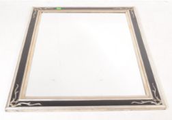 CONTEMPORARY CHROME PAINTED RECTANGULAR WALL MIRROR