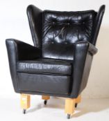 G PLAN - MID CENTURY BATWING FAUX LEATHER ARMCHAIR