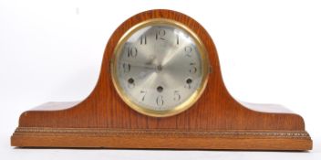EARLY 20TH CENTURY 1930S OAK VENEER MANTEL CLOCK