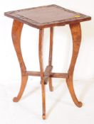 20TH CENTURY CARVED LIBERTY STYLE OAK SIDE TABLE