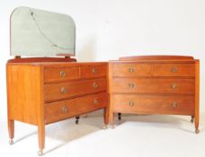 EDWARDIAN MAHOGANY CHEST OF DRAWERS WITH DRESSER
