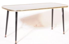 MID CENTURY RETRO GLASS TOP COFFEE TABLE / DANSETTE LEGS