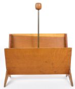 MID 20TH CENTURY TEAK WOOD MAGAZINE RACK