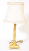 20TH CENTURY VINTAGE BRASS COLUMN TABLE LAMP