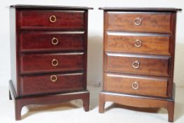 STAG FURNITURE MINSTREL PAIR OF BEDSIDE CHESTS OF DRAWERS