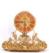 KERN - 20TH CENTURY GERMAN ANNIVERSARY SKELETON CLOCK