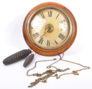 19TH CENTURY VICTORIAN MAHOGANY POST OFFICE WALL CLOCK