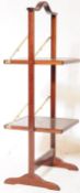 EDWARDIAN MAHOGANY FOLDING TIER CAKE STAND