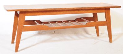 MID CENTURY 1960S TEAK LONG JOHN COFFEE TABLE