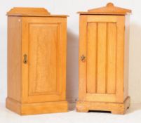 EDWARDIAN SATIN WALNUT PEDESTAL CABINETS CUPBOARDS