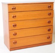 SCHREIBER FURNITURE - MID 20TH CENTURY TEAK CHEST OF DRAWERS