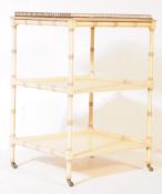 20TH CENTURY GEORGE III REVIVAL GALLERY BACK SIDE TABLE