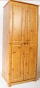 CONTEMPORARY TWIN DOOR COUNTRY PINE WARDROBE
