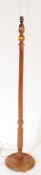 VINTAGE 20TH CENTURY OAK WOOD FLOOR STANDING LAMP