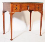EARLY 20TH CENTURY GEORGIAN OAK GLASS TOP DESK