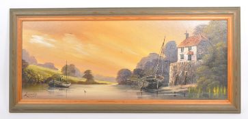 MIKE KERIS (B. 1934) - 20TH CENTURY OIL ON BOARD PAINTING