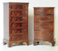 20TH CENTURY REVIVAL MAHOGANY BATCHELOR CHEST OF DRAWERS