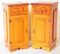 PAIR OF VINTAGE 20TH CENTURY BEDSIDE CABINETS / POT CUPBOARDS