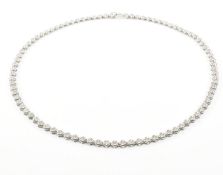 HALLMARKED 18CT WHITE GOLD & DIAMOND NECKLACE