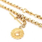HALLMARKED 9CT GOLD ALBERT CHAIN & MEDALET