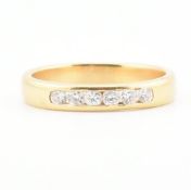 HALLMARKED 18CT GOLD & DIAMOND BAND RING