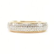 14CT GOLD & DIAMOND HALF ETERNITY BAND RING