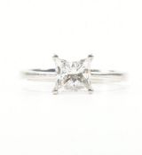 VINTAGE 900 PLATINUM & GIA CERTIFIED DIAMOND SOLITAIRE RING