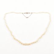 EARLY 20TH CENTURY PEARL & DIAMOND NECKLACE