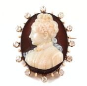 19TH CENTURY FRENCH CAMEO BROOCH PIN