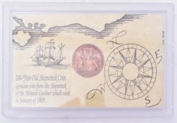 1808 EAST INDIA COMPANY 10 CASH COIN FROM SHIPWRECK