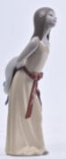 LLADRO - 'NAUGHTY GIRL WITH STRAW HAT' - PORCELAIN FIGURINE