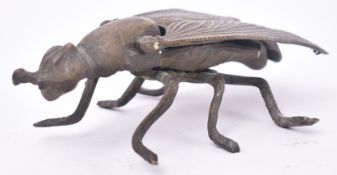 VINTAGE ART DECO STYLE CAST IRON ASHTRAY IN FORM OF A FLY