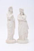 PARIANWARE - TWO VICTORIAN CLASSICAL CERAMIC FIGURINES
