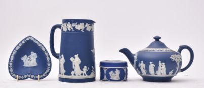FOUR PIECES OF 19TH CENTURY WEDGWOOD JASPERWARE CHINA
