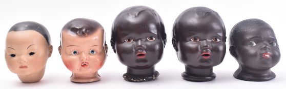 COLLECTION OF LATE 19TH & EARLY 20TH CENTURY DOLLS HEADS