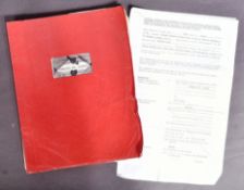 DARLING MR LONDON (THEATRE PLAY) - LEON'S PERSONAL SCRIPT & CONTRACT