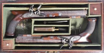 ARMS - GEORGE TURNER OF DUBLIN - CASED DUELLING PISTOLS