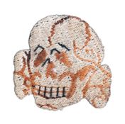 WWII SECOND WORLD WAR GERMAN WAFFEN SS TOTENKOPF CAP BADGE
