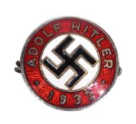 ADOLF HITLER NSDAP NAZI PARTY MEMBER'S BADGE