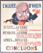 ANTI BRITISH WWII PROPAGANDA POSTER - POST WAR REPRINT