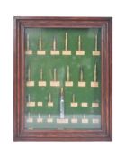 DISPLAY CASE OF ASSORTED AMMUNITION SHELLS